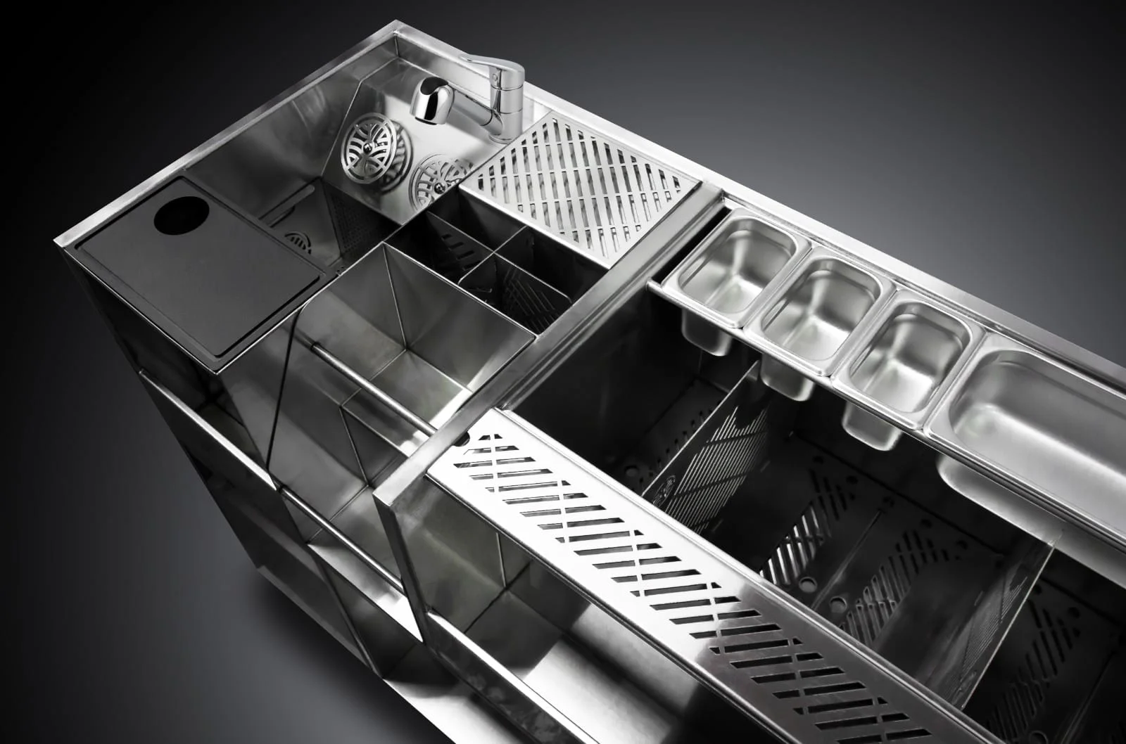 88-inch Kobayashi station ice chest and rinse unit