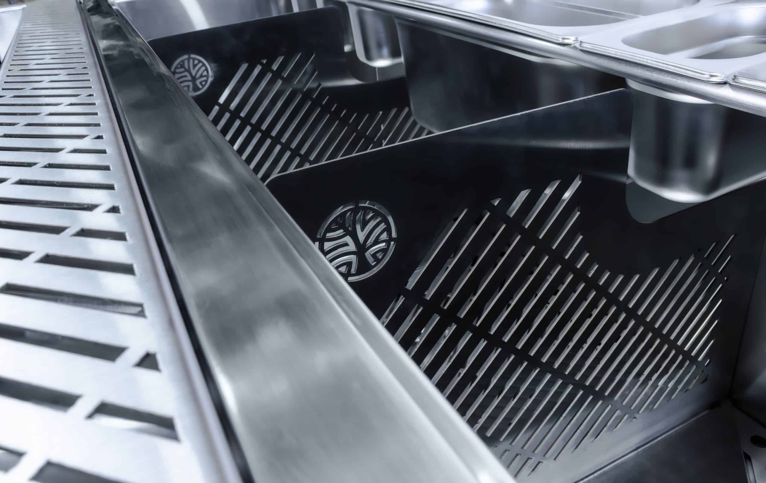 Ice chest dividers for commercial bar station - cocktail station accessories